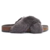 Next Pantuflas - Grey Recycled Faux Fur