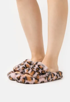 ONLY Shoes Onlharper Teddy Slide - Pantuflas - Light Pink/Brown