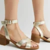 Cross Strap - Sandalias - Gold