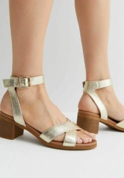 Cross Strap - Sandalias - Gold