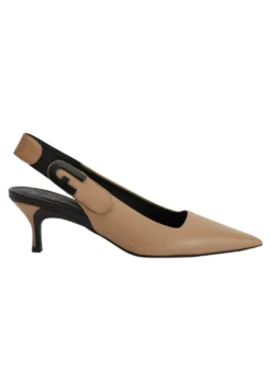 Furla Sign Slingback - Tacones - Greige/Nero
